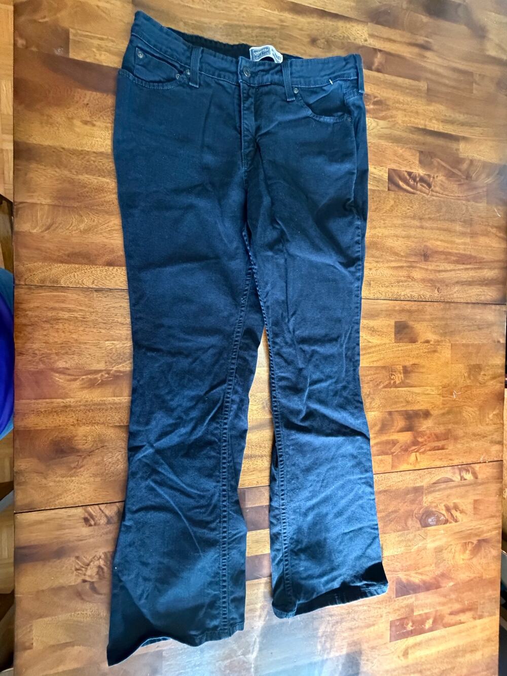 Levi Strauss Signature AT Waist Bootcut Jeans Womens 14 Medium Black Stretch